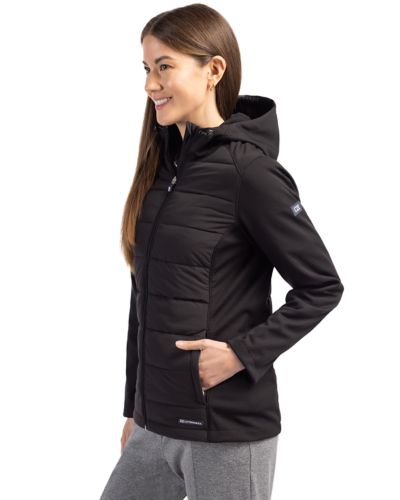 Evoke Hybrid Eco Softshell Recycled Full Zip Womens Hooded Jacket