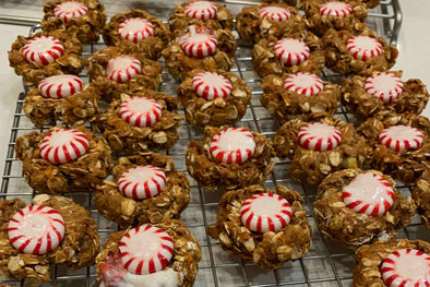 Peppermint and oatmeal horse snacks and treats.
