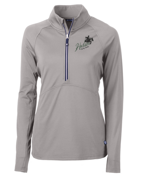 HDS Cutter & Buck Adapt Eco Knit Stretch Recycled Womens Half Zip Pullover