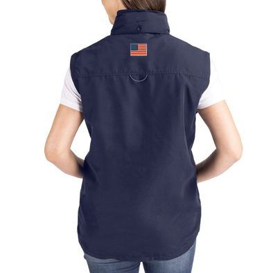 JA Cutter & Buck Charter Eco Recycled Full-Zip Womens Vest - Lightweight