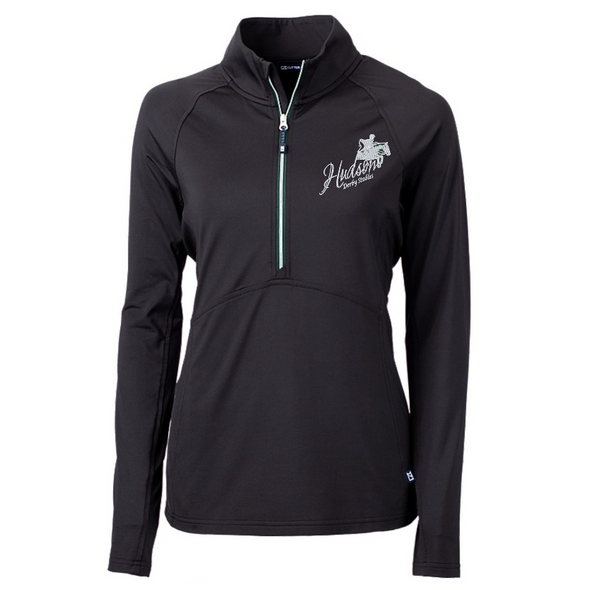 HDS Cutter & Buck Adapt Eco Knit Stretch Recycled Womens Half Zip Pullover