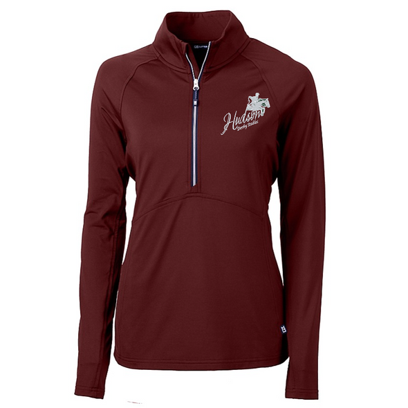 HDS Cutter & Buck Adapt Eco Knit Stretch Recycled Womens Half Zip Pullover