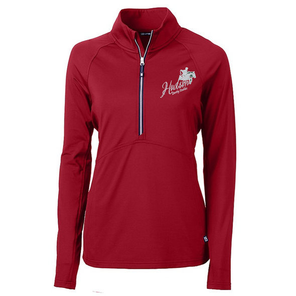 HDS Cutter & Buck Adapt Eco Knit Stretch Recycled Womens Half Zip Pullover