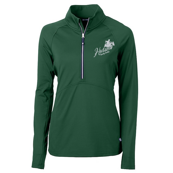 HDS Cutter & Buck Adapt Eco Knit Stretch Recycled Womens Half Zip Pullover